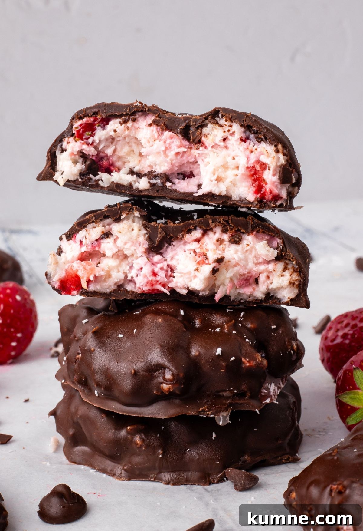 Strawberry Cottage Cheese Chocolate Clusters