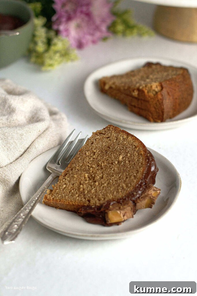 two slices of Milky Way cake on plates