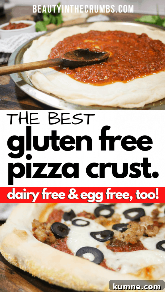 Gluten-Free Pizza Crust Recipe for Crispy, Chewy Pizza PMID 3 Soft and chewy gluten free pizza crust recipe (that's crispy on the bottom). This is the best gluten free pizza ever. Dairy-free and egg-free, too!