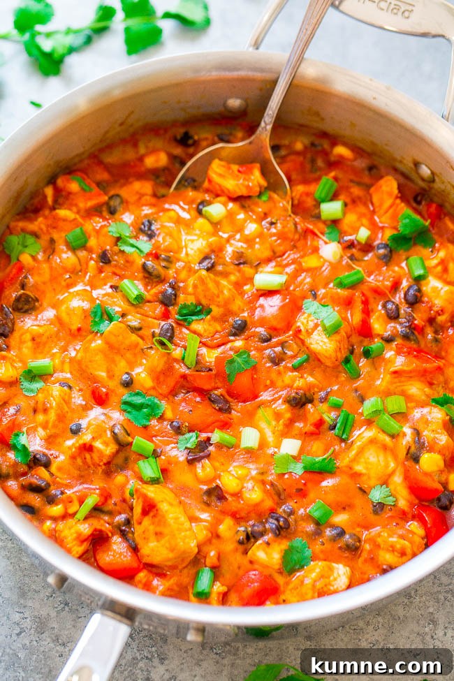 15-Minute Cheesy Chicken Taco Skillet. 