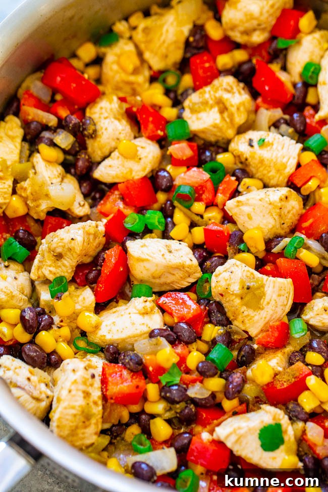 Skinny Mexican Chicken Skillet. 