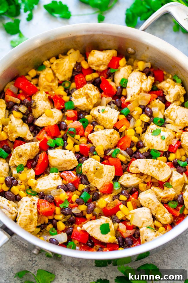 Skinny Mexican Chicken Skillet. 