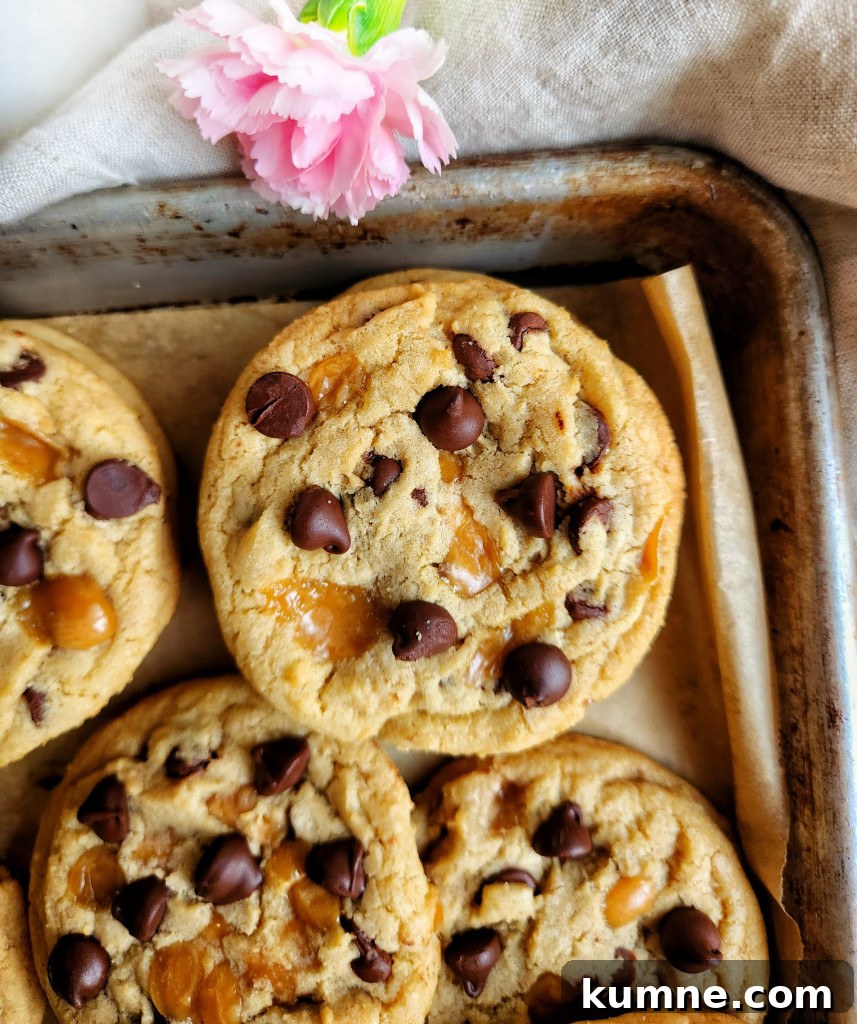 Chewy Caramel Chocolate Chip Cookies You’ll Crave 7 caramel chocolate chip cookies