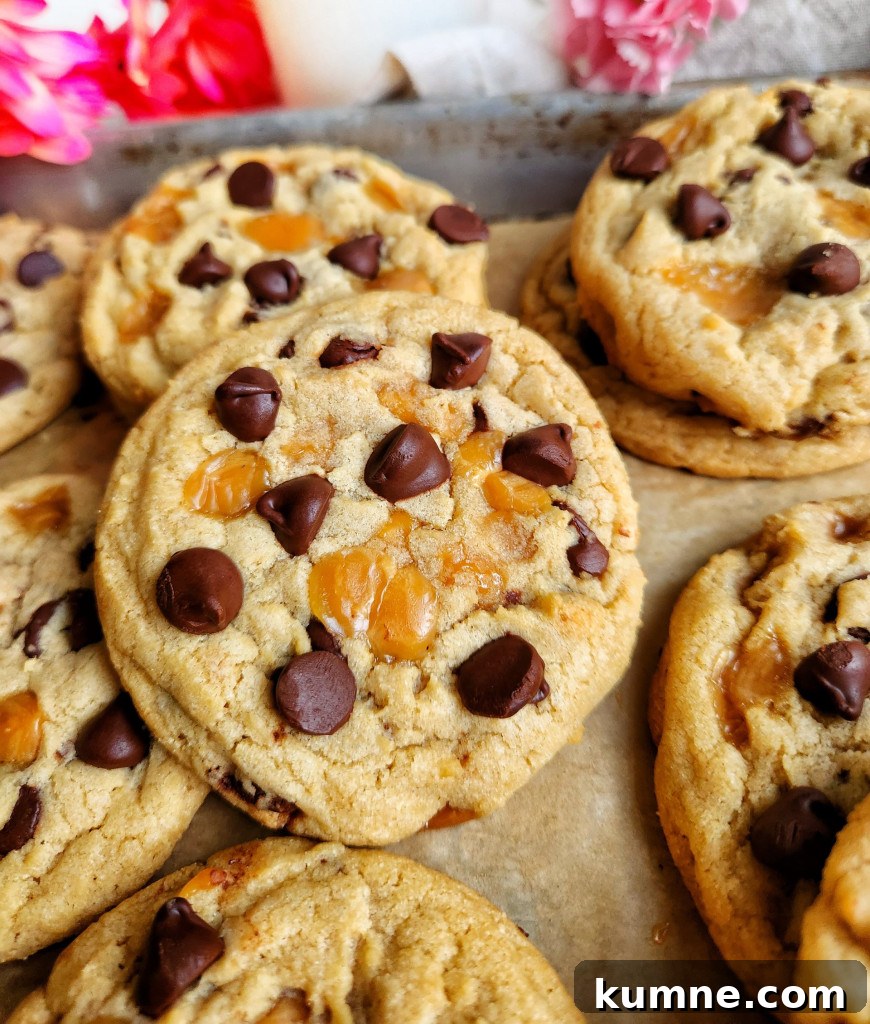 Chewy Caramel Chocolate Chip Cookies You’ll Crave 8 caramel chocolate chip cookies