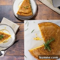 A cake with two slices cut out and placed on small plates