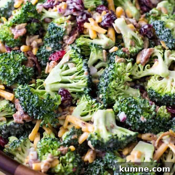 Broccoli salad with bacon and cheese