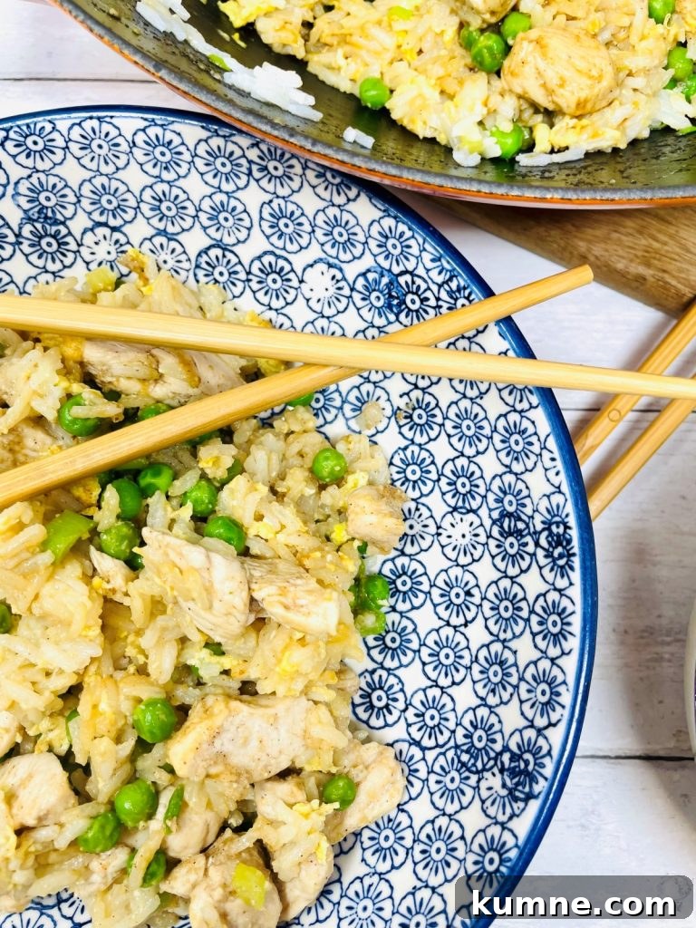 Chicken Fried Rice Recipe: Quick Homemade Takeout-Style Meal 10 Bowl of chicken fried rice