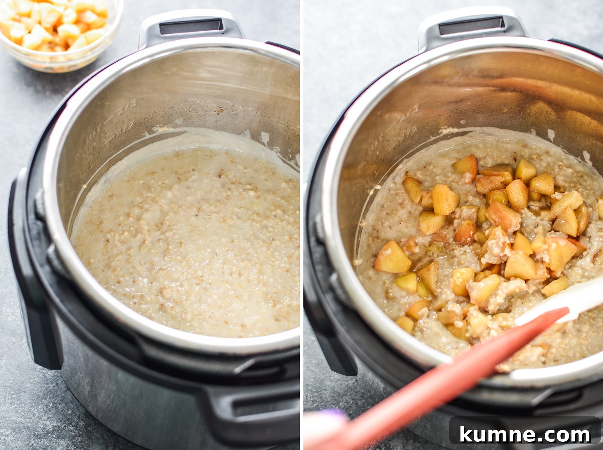 25 Favorite Instant Pot Recipes I Cooked First 6 Making cinnamon apple steel cut oats in my Instant Pot - Here are The First 25 Recipes I Made With My Instant Pot