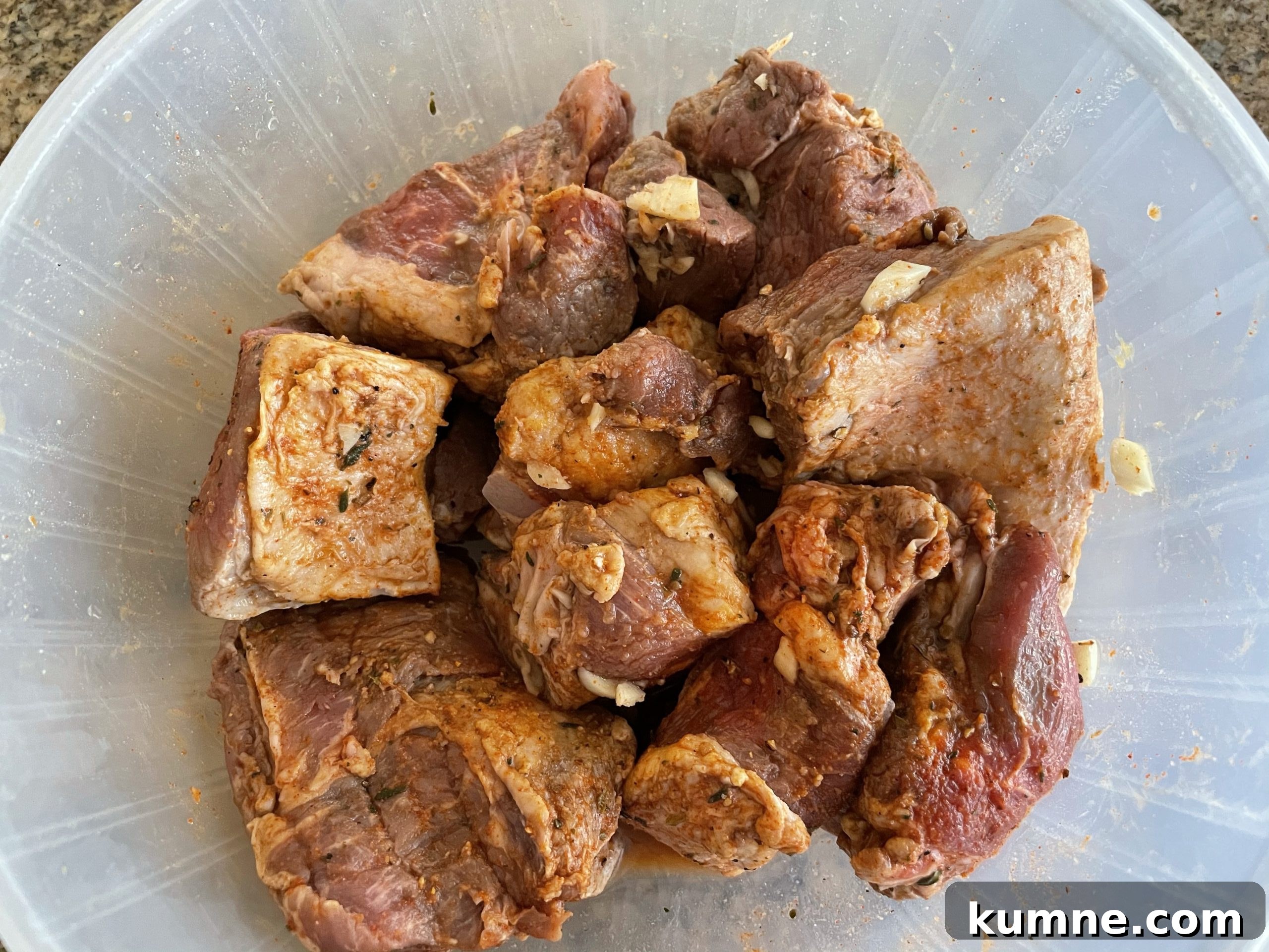 Marinated lamb chunks Marinated lamb chunks