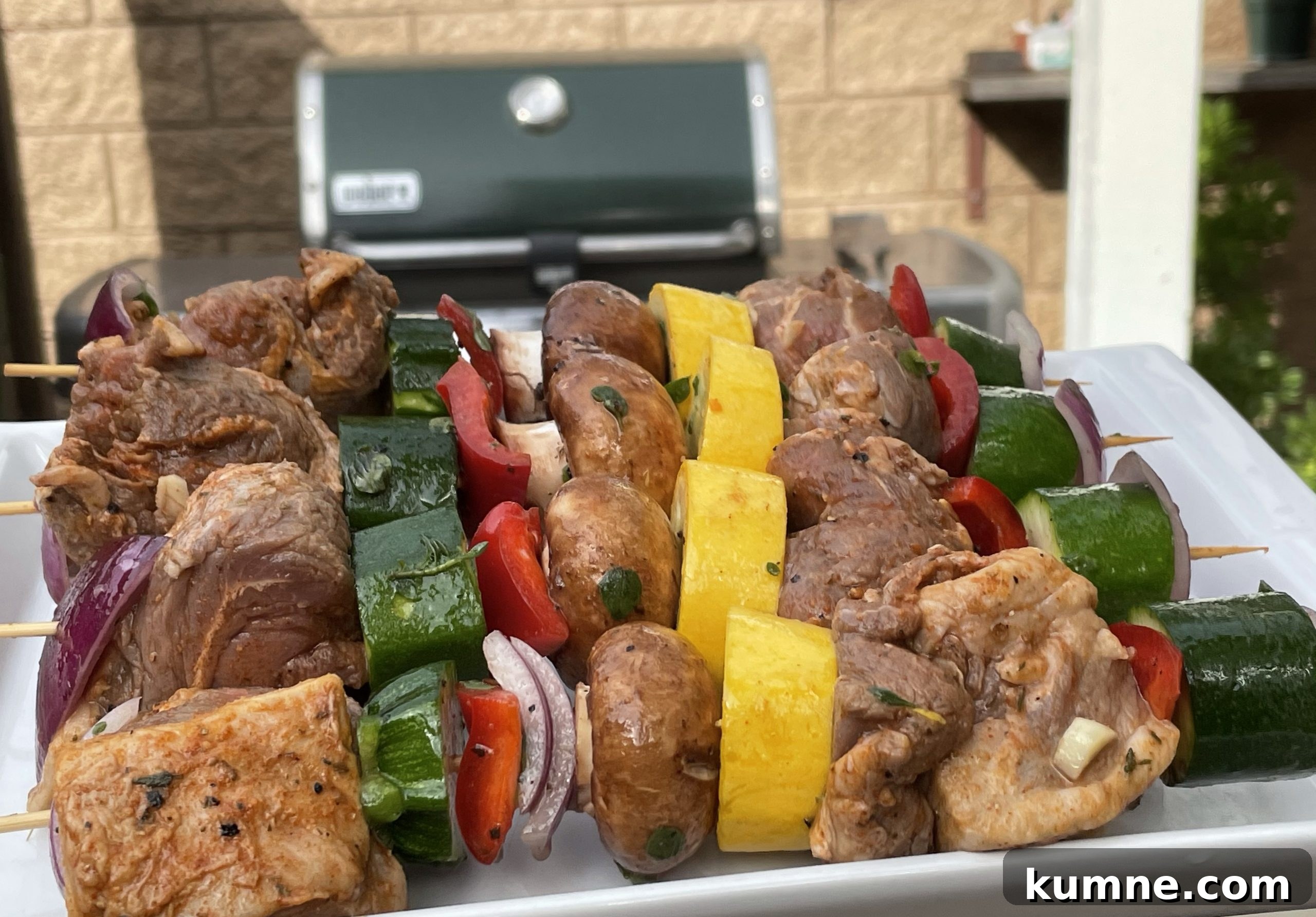 Skewered lamb kebabs Skewered lamb kebabs