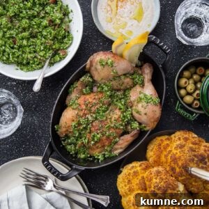 Roast Chicken with Cauliflower, Tahini Sauce and Tabouleh 4 Cauliflower Tabouleh, Roast Chicken, Tahini, Roast Cauliflower Primal Gourmet Paleo Whole 30 recipe