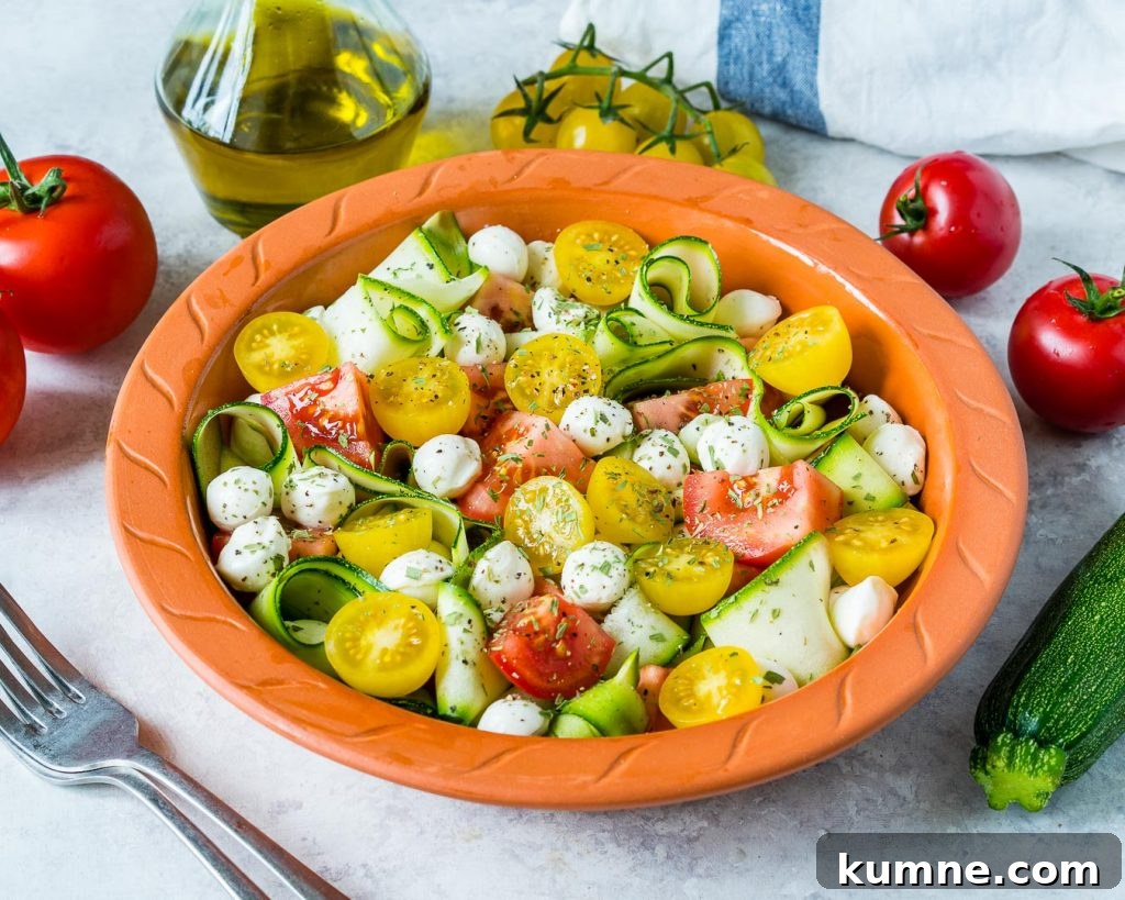Fresh Summertime Zucchini Caprese Recipe