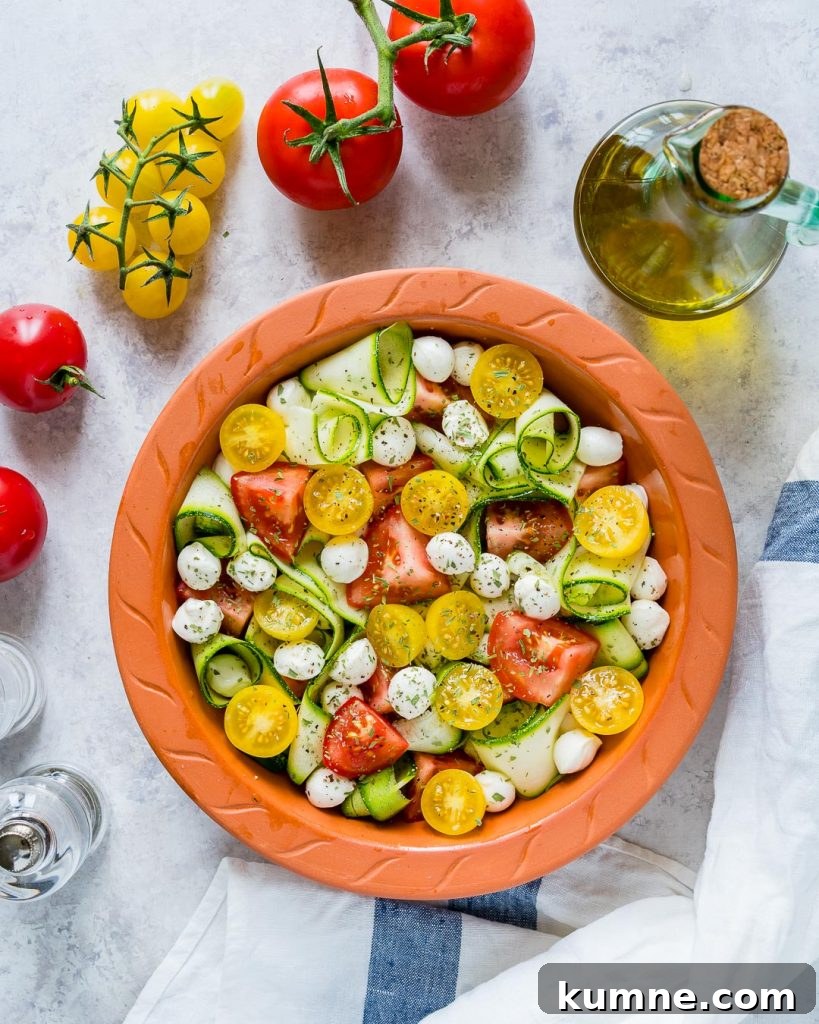 Fresh Summertime Zucchini Caprese Cooking Instructions