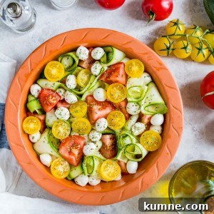 Fresh Summertime Zucchini Caprese