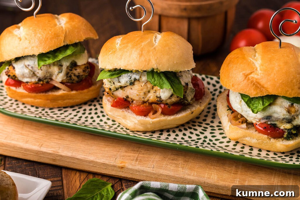 A homemade chicken pesto sandwich.