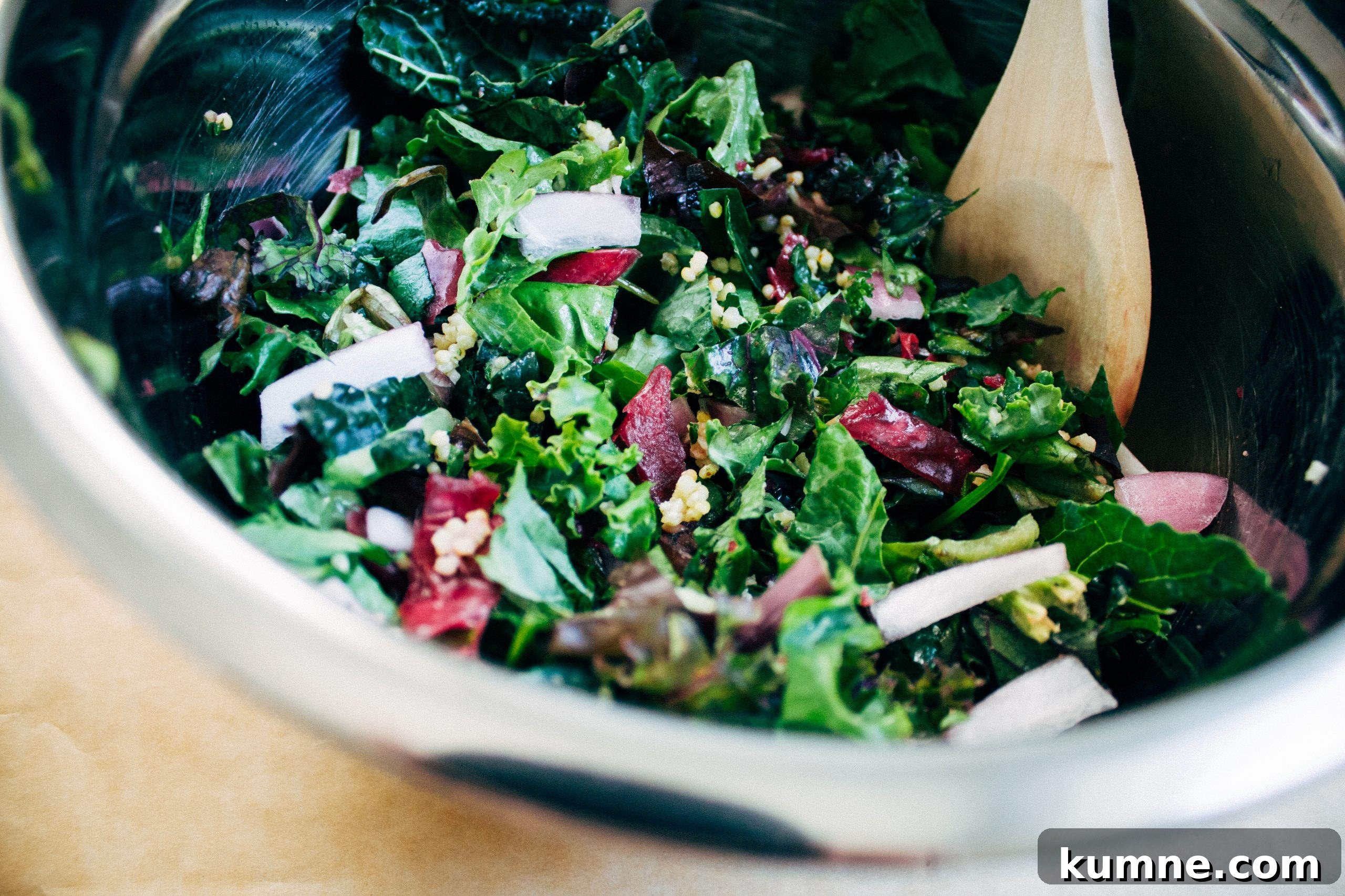 Chopped Kale and Sauerkraut Salad with Millet & Sunflower Ranch Dressing 6 Chopped Kale + Kraut Salad w/ Millet + Sunflower Ranch Dressing | Well and Full | #vegan #recipe