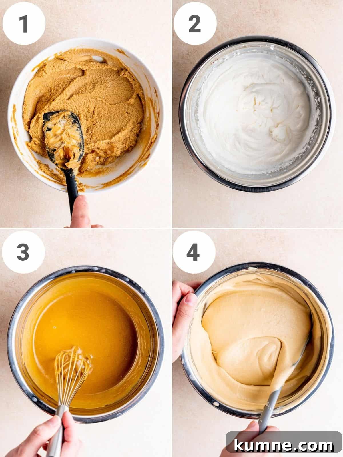 Gingerbread Tiramisu in Jar Recipes for Holiday Desserts 4 Step by step instructions showing how to make gingerbread tiramisu layers