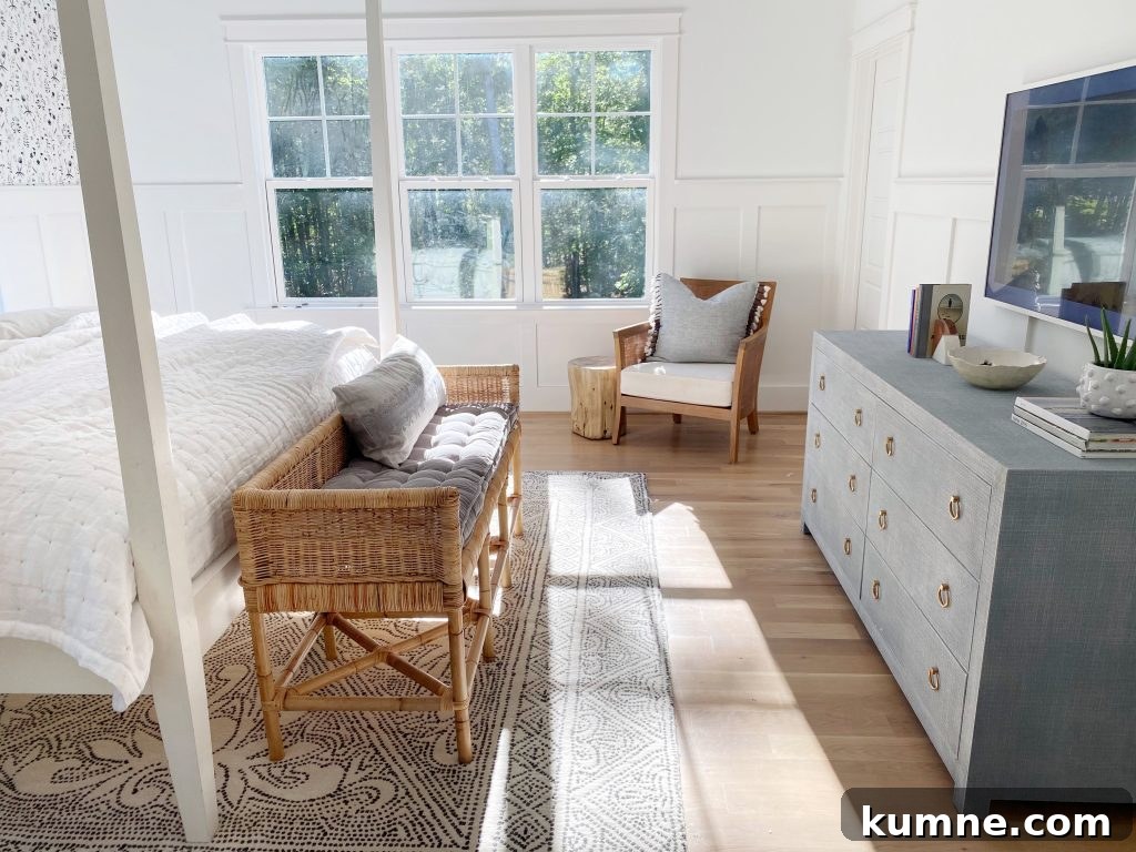 12 Gorgeous Board and Batten Bedroom Wall Ideas You’ll Love 2 bedroom with white walls