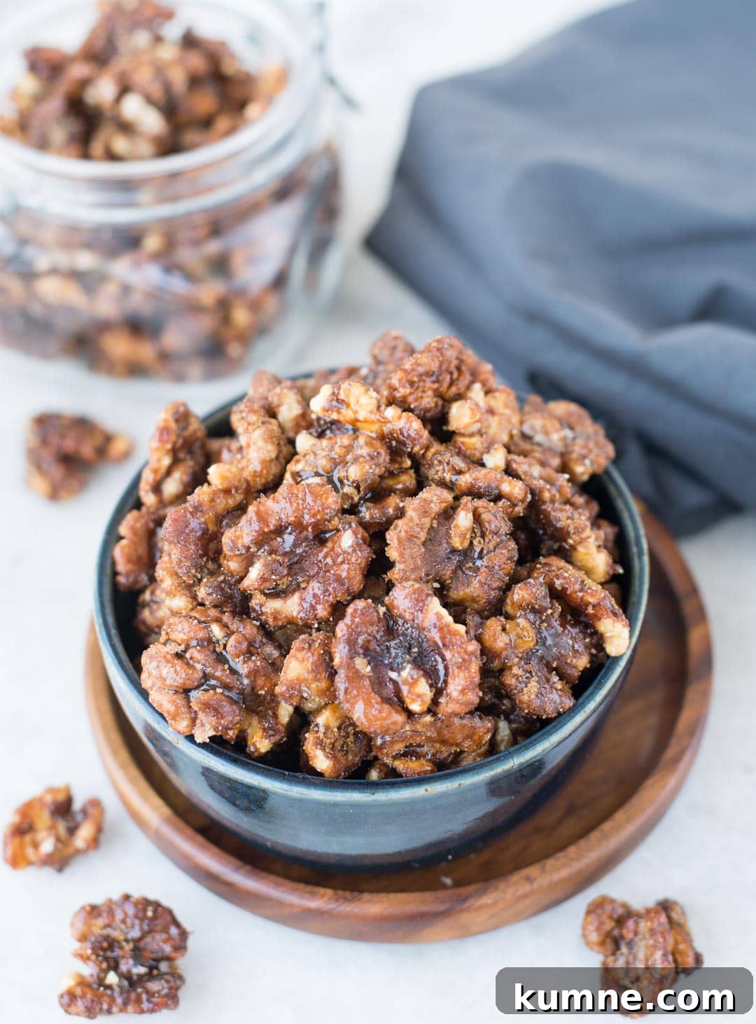 These candied walnuts are roasted with honey and spices until crunchy, then tossed in brown sugar. Honey spiced candied walnuts are addictive snacks, can be added to salads and perfect for gifting this holiday season.