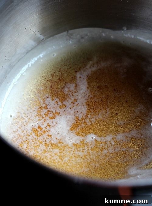 Browned Butter Browned Butter in a Saucepan