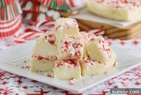 Silky White Chocolate and Peppermint Fudge