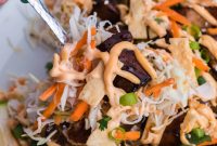 Asian Chicken Nachos with Sesame-Ginger Sauce
