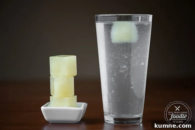 frozen lime juice cubes