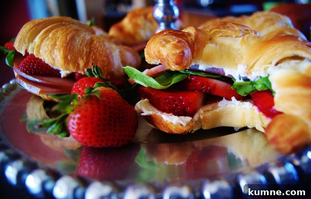 Strawberry Cream Cheese Ham Sandwiches