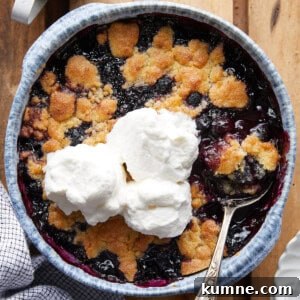 Air Fryer Blueberry Cobbler