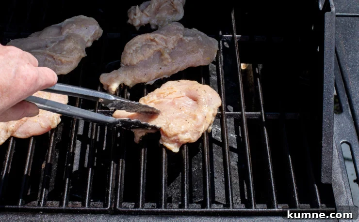 Grilling chicken