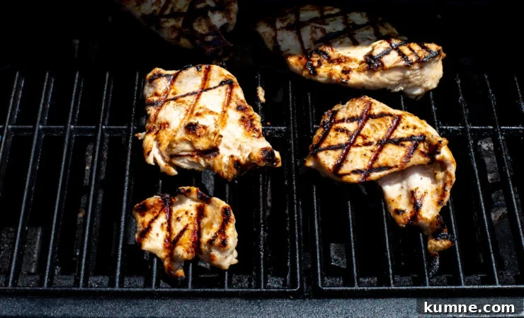 Sliced grilled chicken with lemon