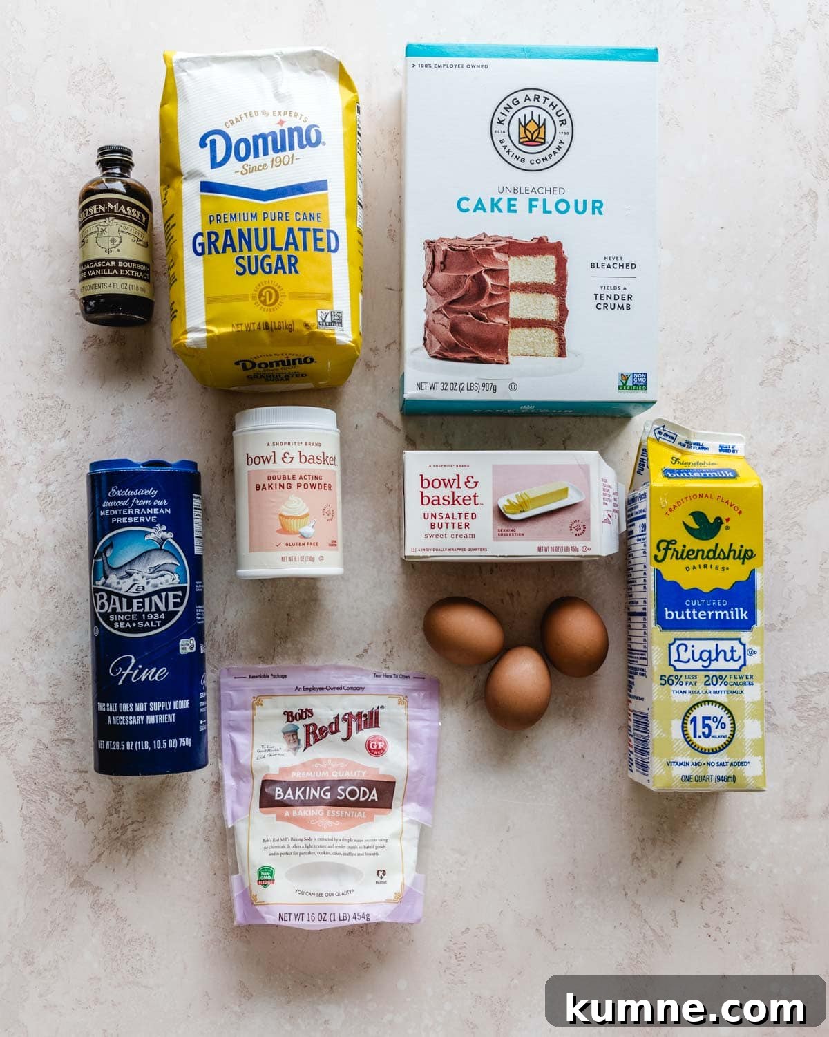 Ingredients needed to make the delicious cake for Salted Caramel Cake.
