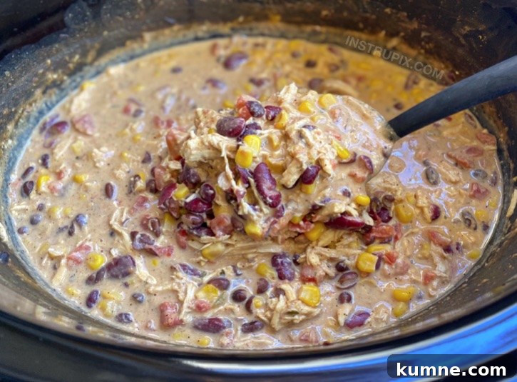 Creamy Crockpot Chicken Chili Recipe